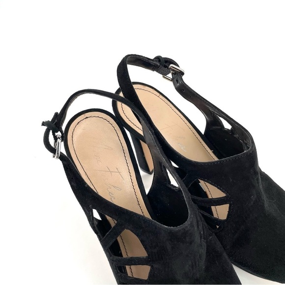 Marc Fisher Trinaa Black Suede Platform Sling Back Heel - Picture 6 of 10